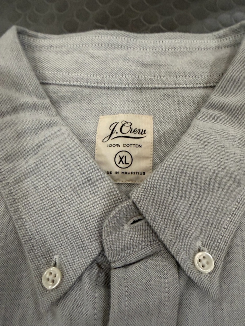 J. Crew Light Gray Button-Down Cotton Shirt